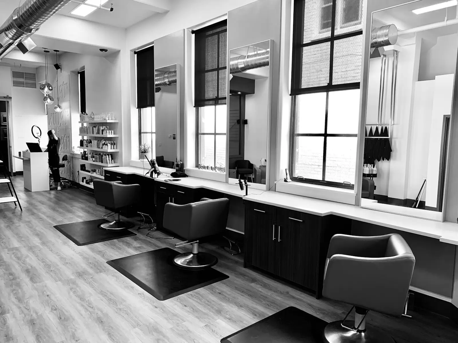 A hair salon interior